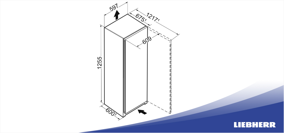 Схема встраивания морозильник Liebherr FNe 4224