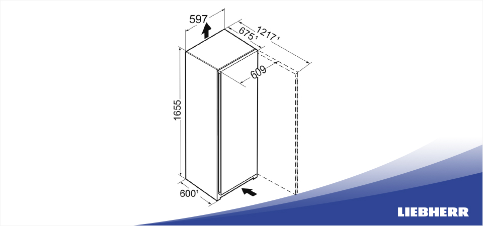 Схема встраивания холодильник Liebherr Rf 5000