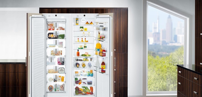 Встраиваемые холодильники Side-by-Side