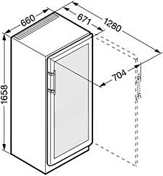 Винный климатический шкаф Liebherr WK 4127